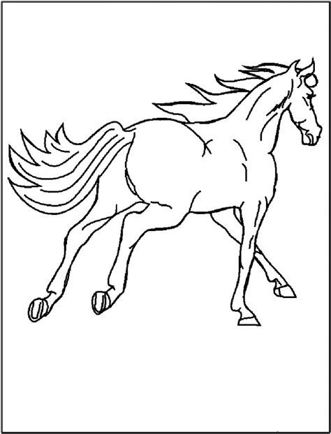 Running Horse Coloring Pages Picture Animal Place