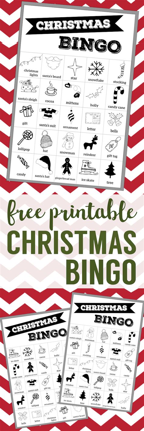 Free Printable Christmas Bingo Cards For Large Groups