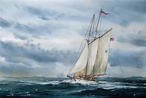 Schooner Adventuress By James Williamson In 2021 Nautical Art