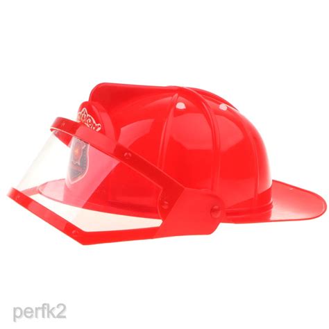 Plastic Fireman Safety Helmet Firefighter Hat Cap Kids Role Play Toy