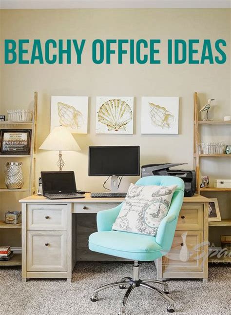 Coastal Beach Style Home Office Design Ideas Beach Theme Office