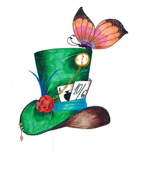Mad Hatter Drawing Alice In Wonderland Hat Mad Hatter Cartoon