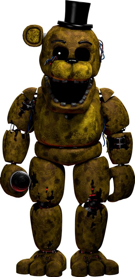 Withered Golden Freddy Full Body Fnaf 2 By Thesubjact On Deviantart