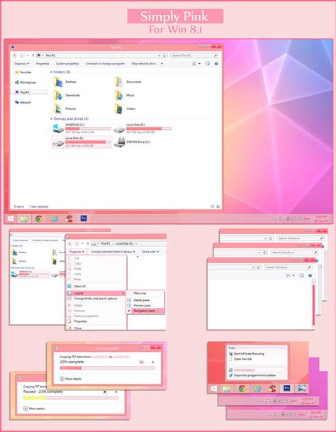 Simply Pink Theme For Win81 Skinpack Theme For Windows
