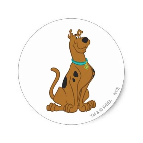 Scooby Doo Cuter Than Cute Classic Round Sticker Scooby