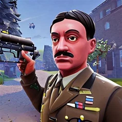 Highly Detailed Colorized Hitler The Nazi In The Gam Openart