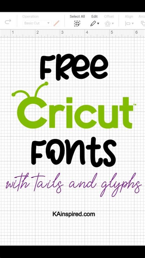 Free Cricut Fonts With Tails And Extra Glyphs Cricut Free Fonts For