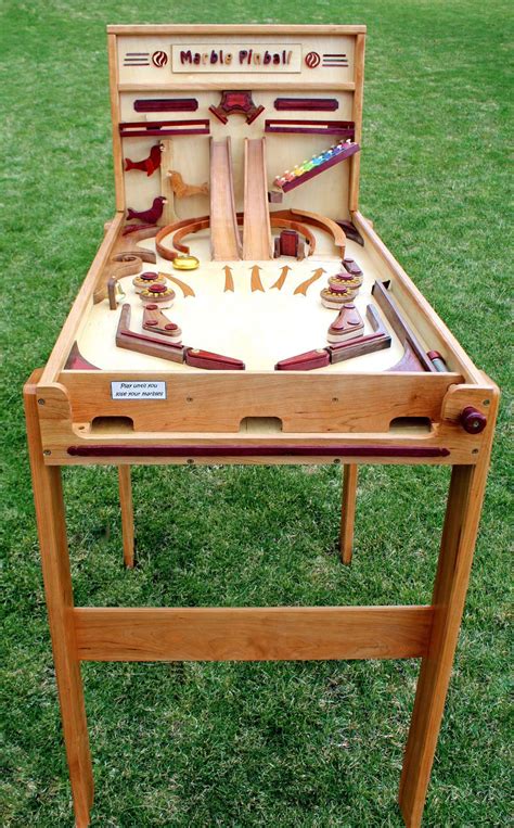 Woodworking Plan For Building A Wood Marble Pinball Game Like Marble