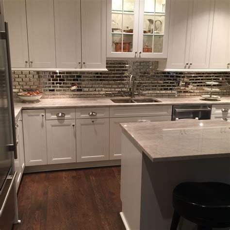 Mirrored Subway Tile Kitchen Backsplash 2016 Kitchen Tiles Design