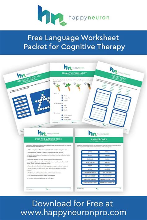 And if you'd like mind exercises that improve your memory and give you a great mental workout, give the following easy. Free Language Worksheets | Cognitive activities, Cognitive therapy, Reasoning activities