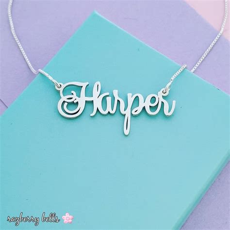 name necklace sterling silver name necklace with chain etsy sterling silver name