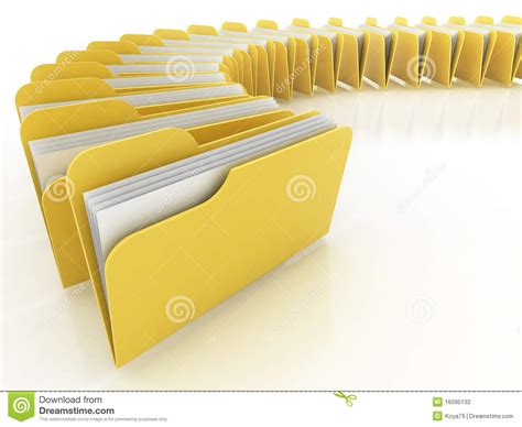 Many Folders On White Stock Illustration Illustration Of Dates 16095132
