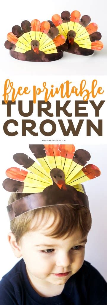 Free Printable Thanksgiving Turkey Crowns Printable Crush