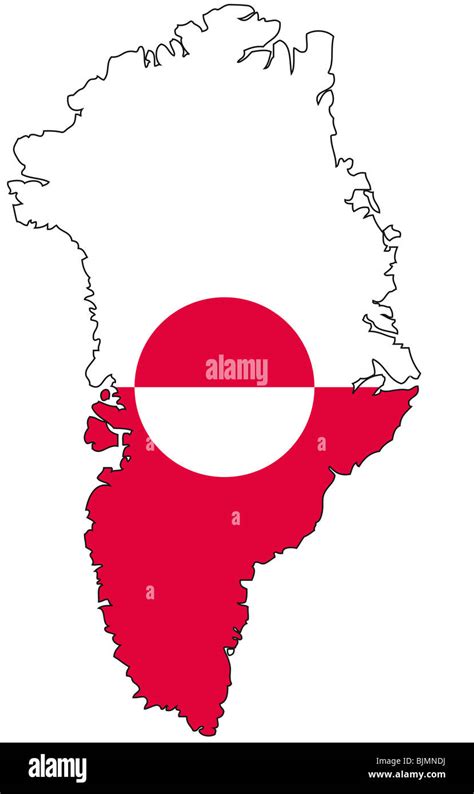 Greenland Flag Outline Stock Photo Alamy