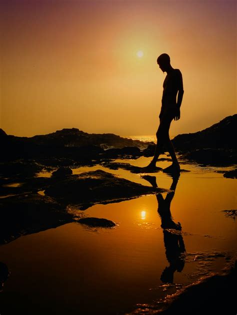 Silhouette Of A Man At Sunset Photo Free Light Image On Unsplash