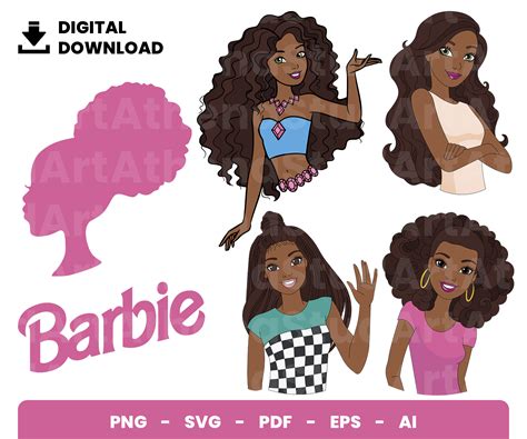 Clipart Barbie Afro EclipArtCo Clip Art Library