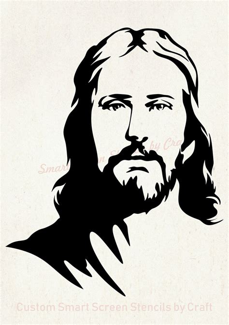Jesus Silkscreen Stencil Custom Reusable Self Adhesive Etsy