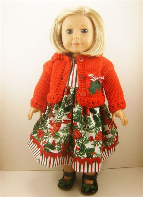 christmas dress 18 inch doll clothes fits american girl red etsy american girl clothes doll