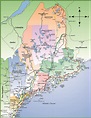 Map of Maine coast