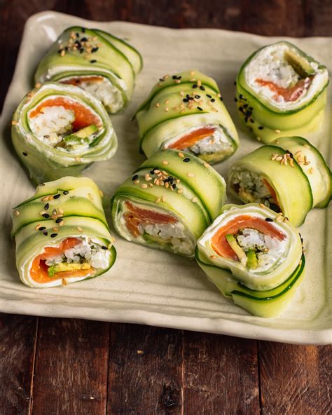 Cucumber Wrapped Sushi Roll — Saltnpepperhere