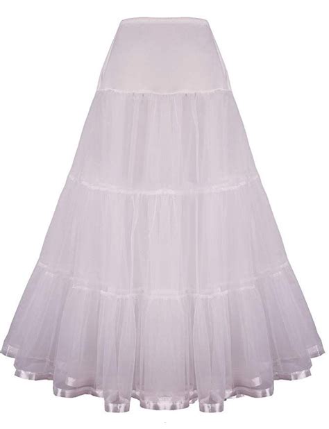 Shimaly Womens Floor Length Wedding Petticoat Long Underskirt For