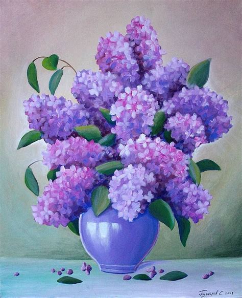 A Bouquet Of Lilacs Painting Lilac Painting Flower Painting