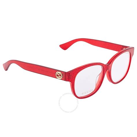 Gucci Red Glitter Ladies Eyeglasses Gg0040oa004 889652050287 Eyeglasses Gg0040oa Jomashop