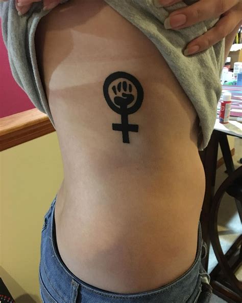 Black Feminist Side Tattoo Idea Pic By Mariabunczak Feminism Tattoos