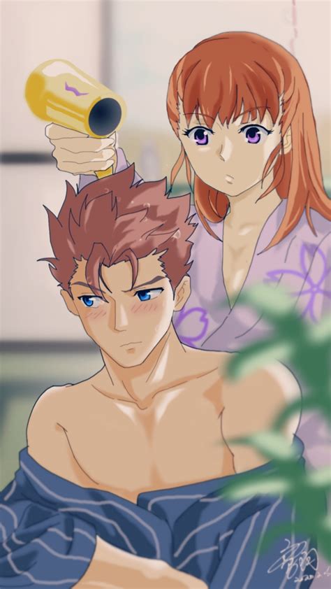 Akiyama Ryo Makino Ruki Digimon Digimon Tamers Highres Boy Girl Aged Up Blush Couple