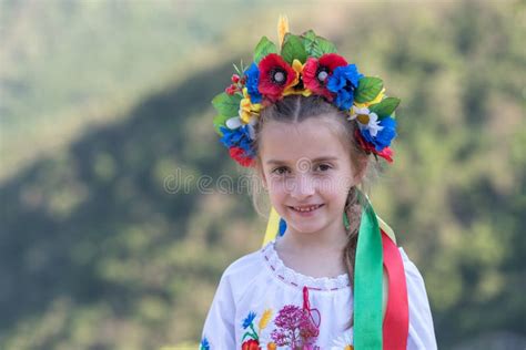 Ukrainian Girl In Traditional Costume Stock Photo Image Of Dressed
