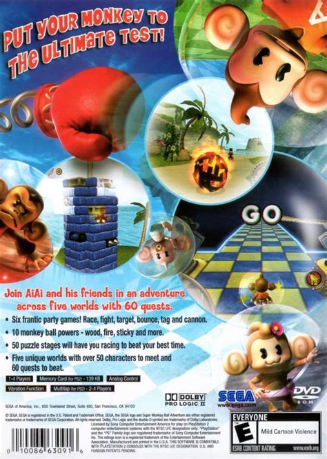 Super Monkey Ball Adventure Sony Playstation 2 Game