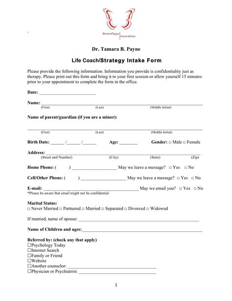 Design And Templates Fillable Pdf Career Coach New Client Intake Form