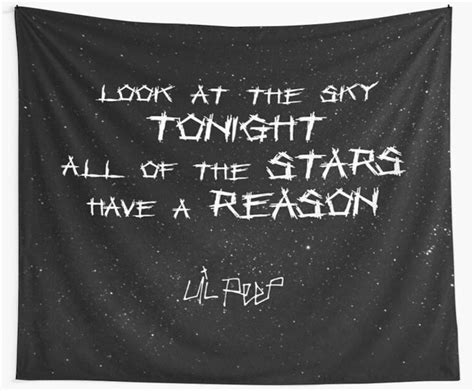 Lil Peep Star Shopping Lyrics Starry Background Tapestry Lil Etsy