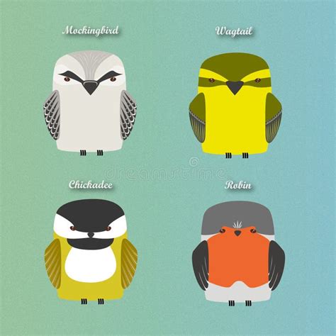 Set Of Vector Birds Stock Vector Illustration Of Expression 45371031