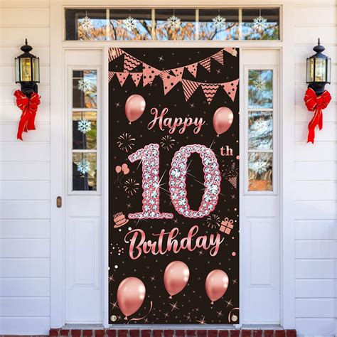 Buy Lnlofen 10th Birthday Door Banner Decorations For Girls Large 10