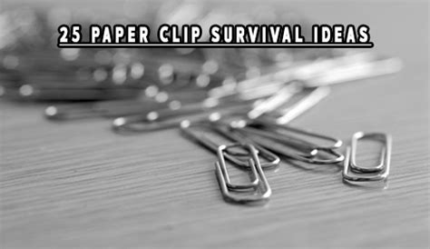 However, advanced lock picking is a craft that requires mechanical sensitivity, physical dexterity, visua. 25 Paper Clip Survival Ideas - Bio Prepper