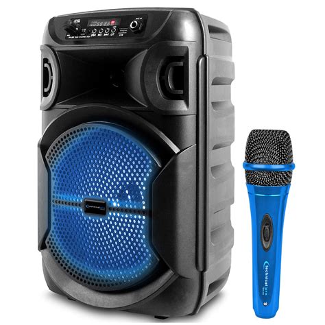 technical pro 8 portable 1000w bluetooth speaker w woofer and tweeter professional portable
