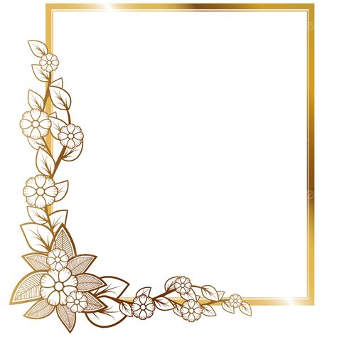 Square Wedding Invitation Vector Hd Images Beautiful Floral Golden