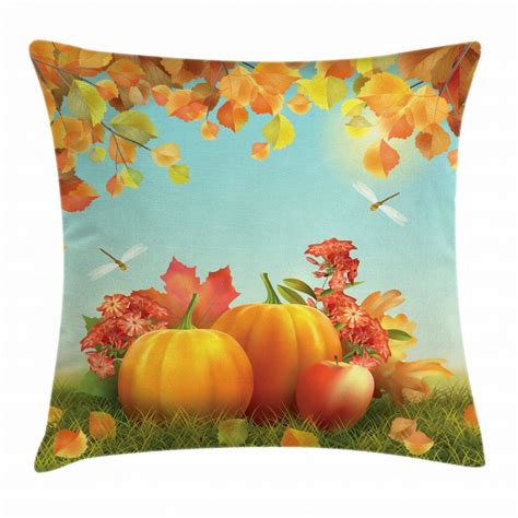 Harvest Throw Pillow Cushion Cover Fall Season Yield Thanksgiving