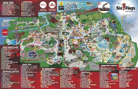 Park Map Six Flags New England Six Flags New England England