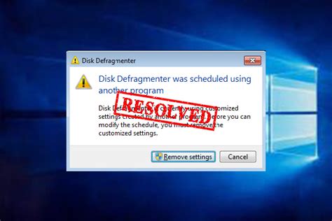 Try running your defrag overnight. Resolved Disk Defragmenter Was Scheduled Using Another ...