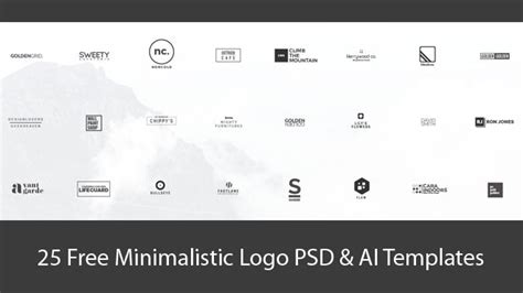 minimalistic logo psd ai templates