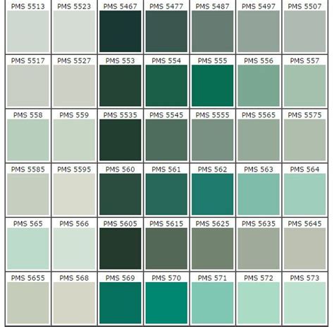 Pms Color Chart Pantone Pantone Green