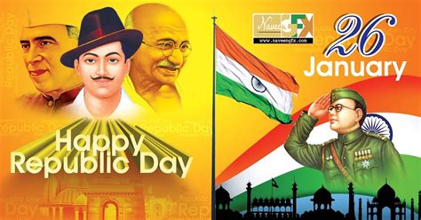 Republic Day Banner Psd Template Free Downloads With Freedom Fighters
