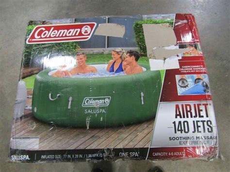 Coleman Saluspa Inflatable Hot Tub Spa Green For Sale From United States