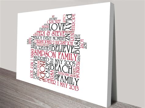 Bespoke Word Cloud Personalised Wall Art Canvas Prints And Pictures