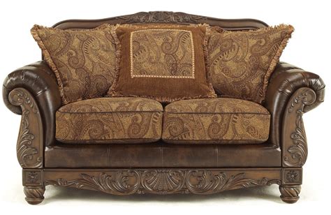 Fresco Durablend Antique Loveseat From Ashley 6310035 Coleman Furniture