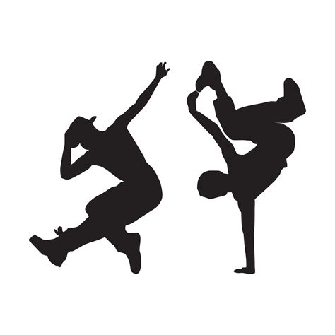 Breakdance Silhouette Vector Art Icons And Graphics For Free Download