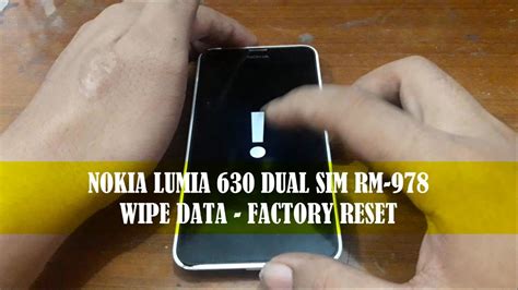 Nokia Lumia 630 Dual Sim Rm 978 Factory Reset Hard Reset Screen