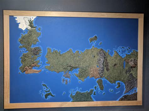 Relief Map Of The Known World In Game Of Thrones R Mapporn